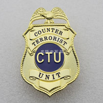American badge American CTU badge pure copper
