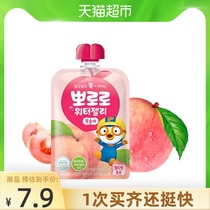 (Import)Korea Po Lele peach flavor suction jelly crushed ice 120g Childrens food summer snacks