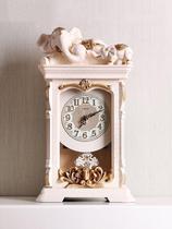 European clock table clock Living room household retro fashion desktop creative mute table clock Personality ornaments clock sitting clock