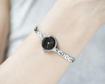 Lithuanian Watch 90 s exquisite small round black dial womens mechanical Watch