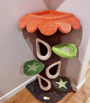 Conpite-new camily corner multi-layer cat nest cat climbing frame cylinder tree house grinding claw cat nest 3 layers in one