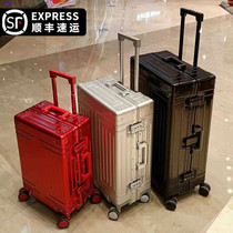 Export high-end all magnesium aluminum alloy trolley case frosted scratch-resistant luggage Customs Customs lock suitcase 20 boarding