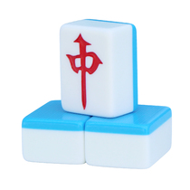 First grade 38 -- 42MM sky blue medium size home hand rub mahjong cards to send mahjong tablecloth