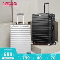 American travel aluminum frame suitcase 20 24 28 inch universal wheel trolley case large capacity luggage TI1