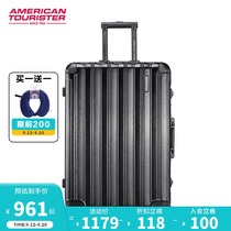 American travel luggage mens and womens aluminum frame universal wheel 20 26 inch anti-drop suitcase universal wheel business trolley case TI0