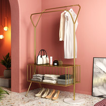 Coat Rack Floor-to-ceiling double-pole bedroom shelf double-row storage hanger cabinet Nordic ins net red household clothing