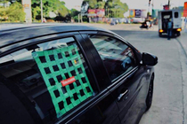 Japan JDM interior pendant car modified car racing net glass window shading roll-proof window style sun cloth