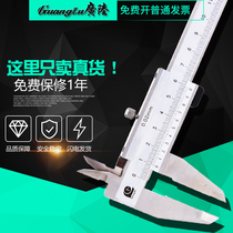 Guanglu Shengong stainless steel vernier caliper 0-150 integral vernier caliper high precision four-purpose oil standard caliper