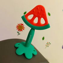 Japanese Baby Grinding Stick Baby God 3-4 months 6 Silicone Strawberry Bites Letooth Gum Anti-Eat Hand Toy