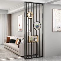 Screen Light luxury simple modern home entrance Dining room Living room hollow shelf Wrought iron mosaic art partition wall