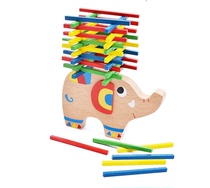 Foreign trade toys Parent-child board games Elephant Balance beam stacking high Childrens class gifts Fine motor patience training