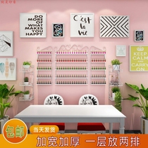 Nail art shelf Wall-mounted net red wrought iron nail polish display cabinet storage display rack Hanging rack storage cosmetics shelf