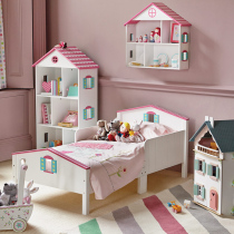 Girl bed Princess bed Children with guardrail to prevent kindergarten special sheets People Pink low bed house bed special price