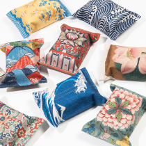Small cotton and linen tissue box living room tissue set Japanese tissue bag paper pumping box Chinese paper pumping bag pumping paper bag fabric