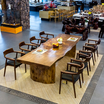 Solid Wood Meeting Table Long Table Brief Modern Desk Whole Board Talks Table And Chairs Combined Meeting Room Atmospheric Bench