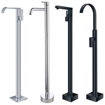 Vertical floor-to-ceiling bathtub faucet hotel household High Basin bathtub side full copper white black nozzle