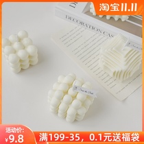Rubiks cube candle Net red photo props ins Wind creative ornaments clothing cake food shooting background