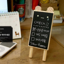 Shooting Props Furnishing South Korea Mini Cute Wooden Bear Chalkboard ZAAKKA Groceries