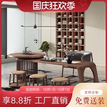 New Chinese tea table and chair combination Zen space solid wood Kung Fu Tea Table Office tea table tea room furniture