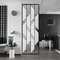 Stainless steel screen light luxury Changhong glass partition modern simple entrance hall living room bathroom cover decoration