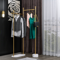 Light luxury coat rack floor bedroom corner clothes rack Nordic fashion simple living room hanger rotating hanger