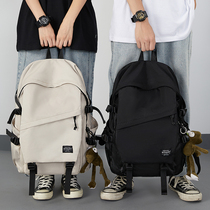 Double Shoulder Bag Men Brief About 100 Hitch Large Capacity Small Travel Backpack Female Junior High School College Student Schoolboy