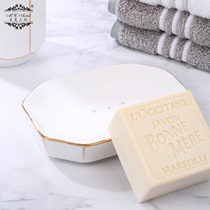 Meicai workshop Modern ceramic drain soap box Household hand washing toilet soap dish Creative handmade soap bracket