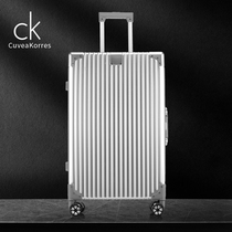 All-aluminum magnesium alloy trolley case durable luggage universal wheel mens and womens boarding case 26 inch hard box suitcase