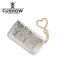 Card Show Original Embossed Cow Leather Zipper Key Bag 2022 New Tidal Real Pickup Bag Multifunction Car Lock Spoon Bag