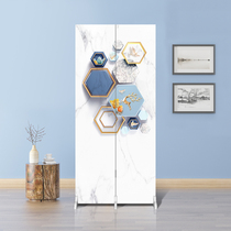 Small apartment screen partition Living room folding mobile extremely simple modern decorative wall Bedroom home office occlusion