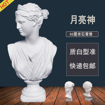 Moon God plaster head portrait art sketch sculpture wedding photography decoration props ornament Roman woman statue