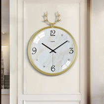 Nordic deer head clock clock modern home simple living room creative fashion personality hanging watch atmospheric decorative clock