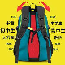 Ao Wang schoolbag middle school students fashion trend Junior High School High School students large capacity Korean version of burden reduction protection marrow men and womens schoolbags