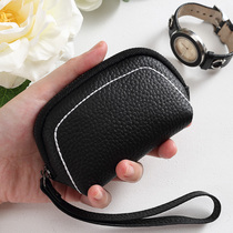 Genuine Leather Zero Wallet Woman Little Mini Mama Money Soft Bull Leather Hand Carrying Coin Key Hand Grab Zipped Wrist Small Purse