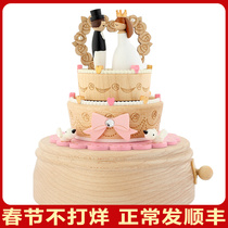 Jeancard music box music box wooden rotating birthday wedding gift for sister and best friend