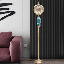 Metal floor-standing clock American clock living room European retro ceramic clock clock TV cabinet next to ornaments clock