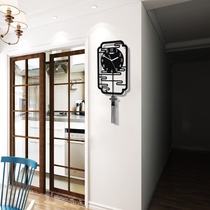 New Chinese decorative wall clock living room creative fashion home clock modern simple clock Wall decorative table atmospheric