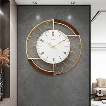 New Chinese timepiece Home hanging clock Living room Chinese Wind modern minimalist clock hanging table Nordic style hanging wall quartz clock