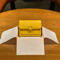 The cabal woman is small and sophisticated and high-end yellow tricks The real leather online red high-end card clip small crowdsourced 2021 new multi-position