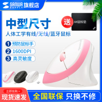 Japan SANWA wireless mouse ergonomic male office female Bluetooth mouse vertical grip desktop laptop
