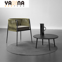 Outdoor Table & Chairs Creative Designer Bar Balcony Small Table And Chairs Three Sets Tea Table Modern Minimalist Rattan chair furniture