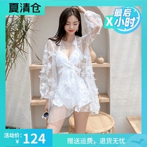 2020 new summer one-piece swimsuit womens hot spring sexy belly cover fashion seaside fairy female fan 2021 sunscreen