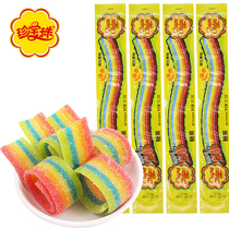 Alpine jewel sourdough bar Candy fudge sweet and sour juice long rainbow gummy Christmas snack