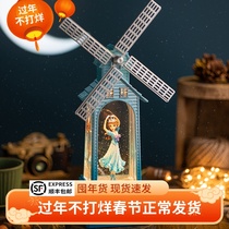 Crystal Ball Dancing Ballet Rotating Music Box Girl Princess Birthday Gift Music Box Girl Windmill Decoration