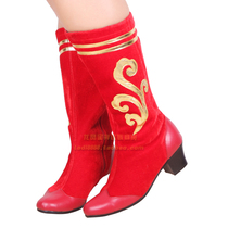 Special offer womens Mongolian boots Dance boots Red Mongolian Tibetan womens boots Mongolian Robe clothing accessories