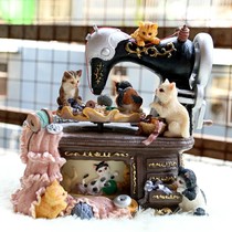 Retro rotating sewing machine Music Box Music Box music box to send girlfriends children Girls creative birthday gifts