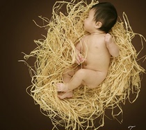 New childrens photography props Baby photo props 100 days baby photography Rafi grass straw