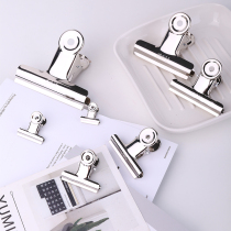 Deli stainless steel iron clip Large medium and small file newspaper clip Mountain round iron ticket clip Office supplies ticket clip