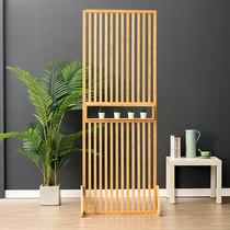 Bamboo garden screen living room decoration household mobile solid wood partition Modern simple new Chinese style screen partition bamboo