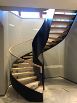 New Speed Friends Villa Rotating Stairs Curved Glass Guardrail Spiral Roll Board Hotel Club Commercial Beauty Salon